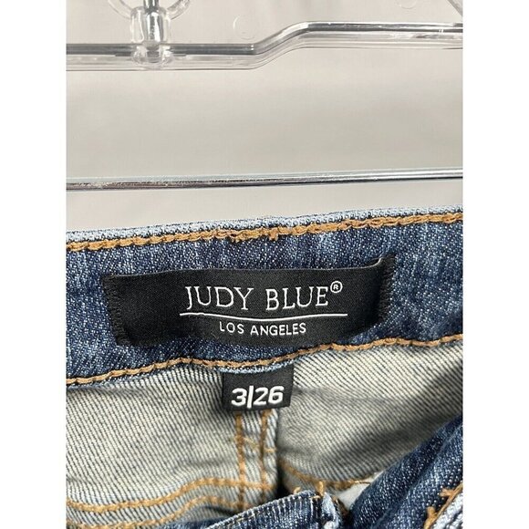 Judy Blue Skinny Fit Distressed Jeans Sz 26 - Picture 4 of 8